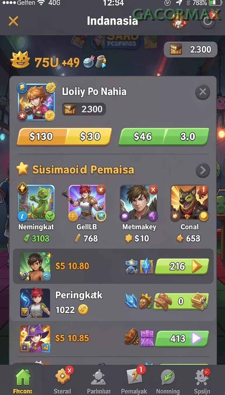 Cuplikan layar RAJA9 — pengaturan akun