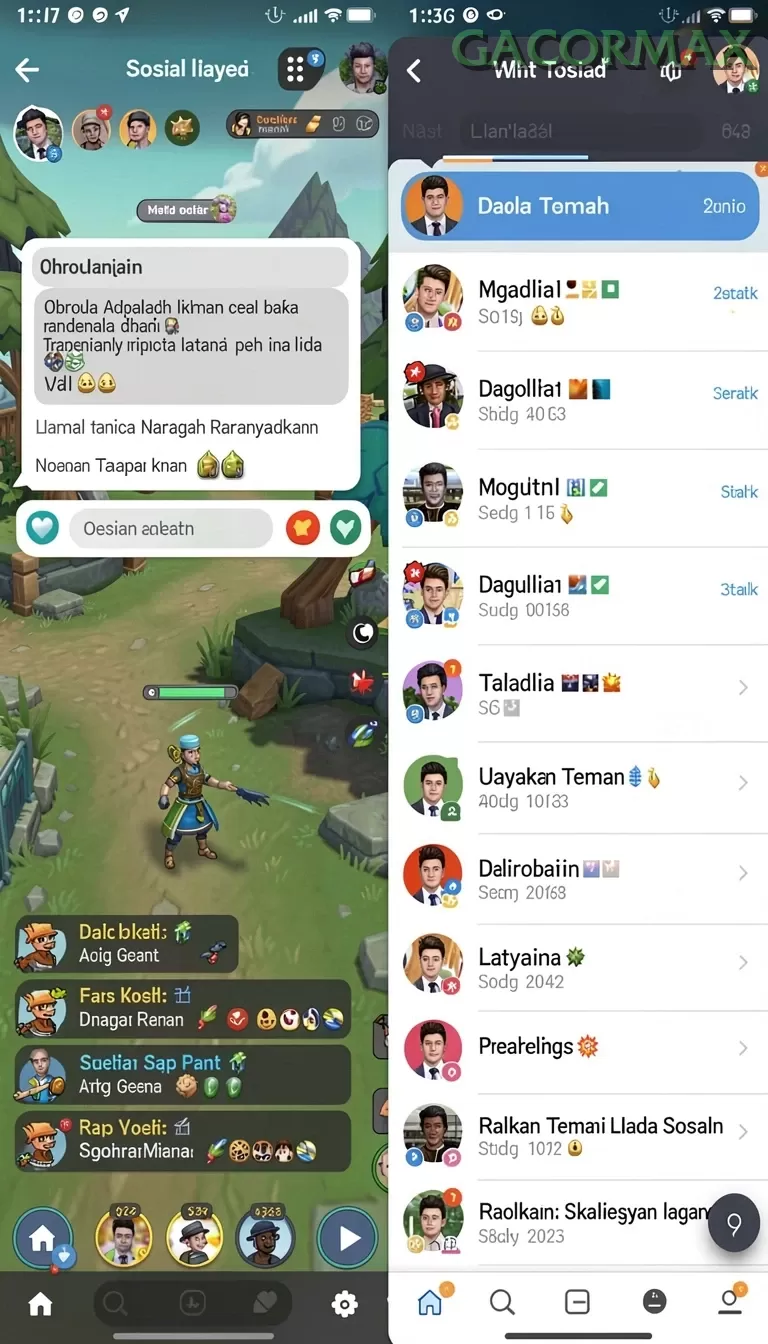 Cuplikan layar RAJA9 — aktivitas