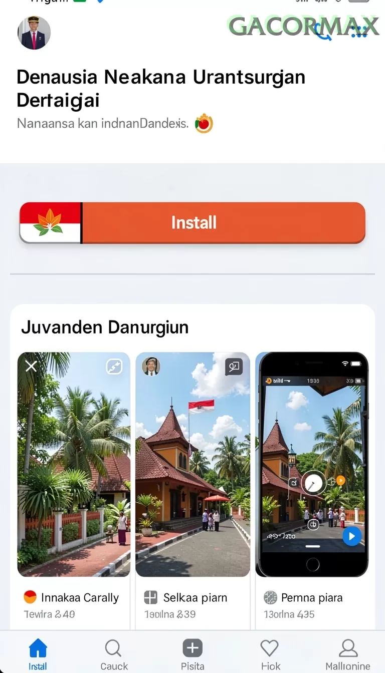 Cuplikan layar RAJA9 — menu navigasi