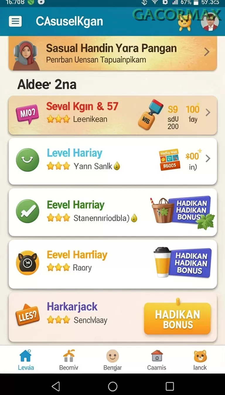Cuplikan layar PLANET77 — aktivitas